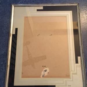 Art Deco Dresser frame with metal frame and silver decoration 