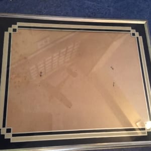 Art Deco Dresser frame with metal frame and silver decoration 