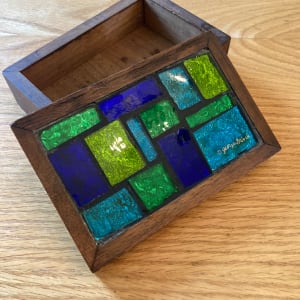 George Briard stained glass box 