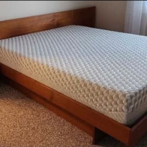Queen size Danish teak bed with night stands 
