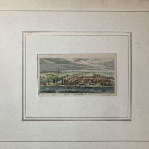 Hand colored engraving circa 1860's ~ Saint Macaire 