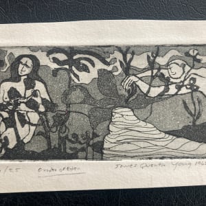 "Garden of Eden" etching by James Quentin Young 