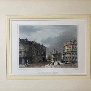 Hand colored engraving circa 1860's ~ Le Theatre Francais 