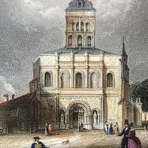 Hand colored engraving circa 1860's ~ St. Seurin 