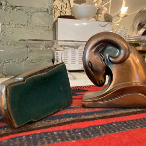 Art Deco Ram bookends 