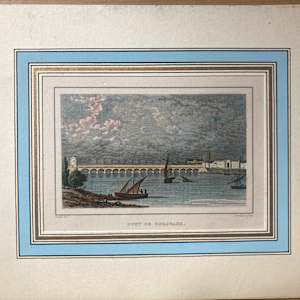 Hand colored engraving circa 1860's ~ Port de Bordeaux 