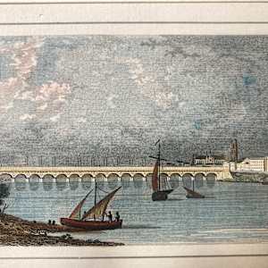 Hand colored engraving circa 1860's ~ Port de Bordeaux 