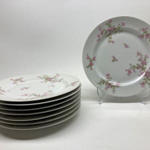 Haviland pink flowered porcelain dishes 8 available 