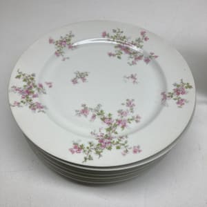 Haviland pink flowered porcelain dishes 8 available 
