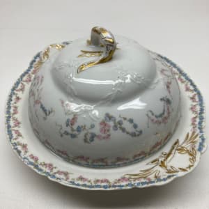 Haviland covered butter dish 