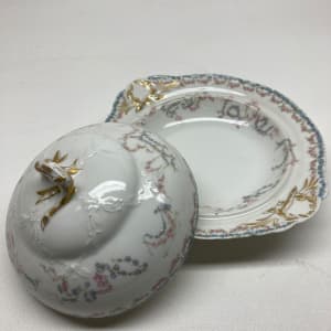 Haviland covered butter dish 