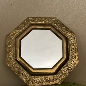 small brass mirror 