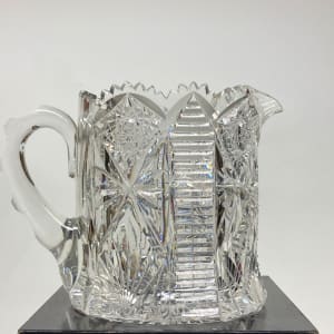 Brilliant cut glass pitcher 