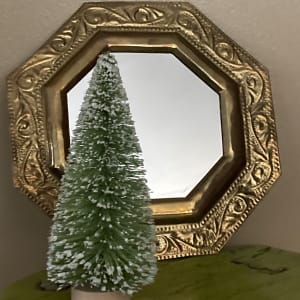 small brass mirror 