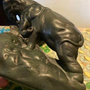 1920's pottery elephant bookends 