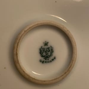 RS Germany iridescent hand painted poppy plate 