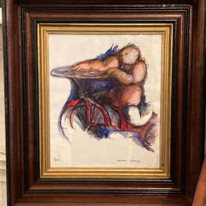 Framed "Paul" watercolor by James Quentin Young 