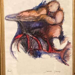 Framed "Paul" watercolor by James Quentin Young 