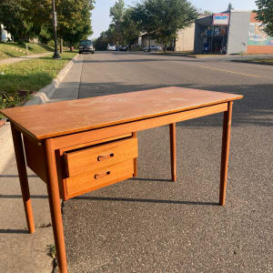 Arne Vodder mid century modern Danish teak desk 