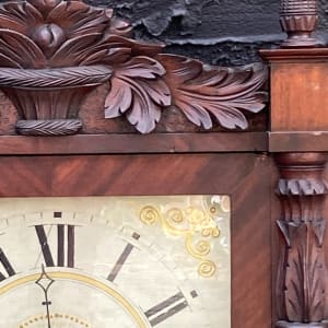 Carved American Empire wall / Shelf clock 