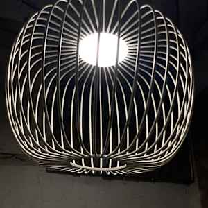 White wire chandelier 