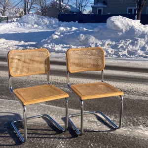 Cesca style chrome chairs 
