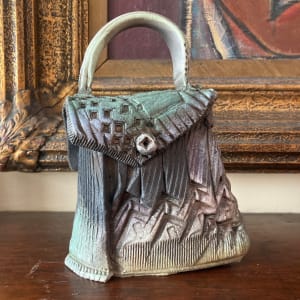 original art rake pottery purse 