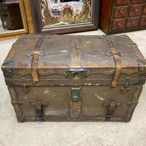 vintage leather trunk 