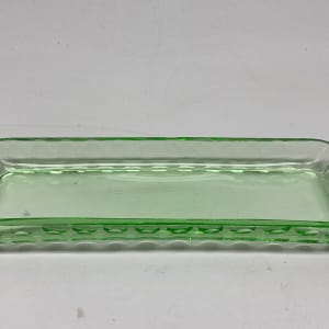 Green glass Art Deco tray 