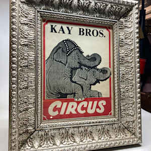 Vintage Kay bros elephant circus litho 