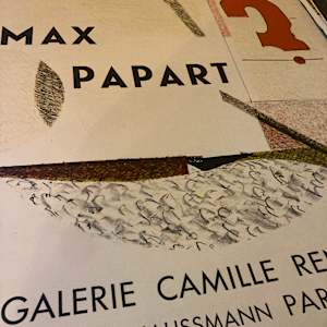 Vintage Max Papart gallery poster 