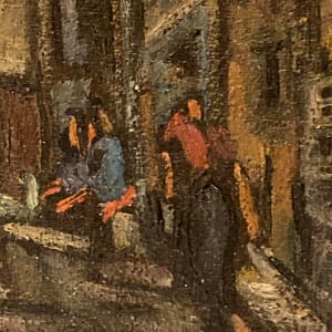 original oil on canvas of Paris street scene 