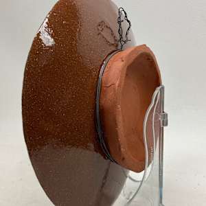 hand made pottery face plate in the manner of Picasso 