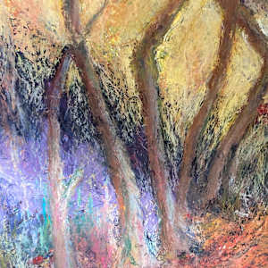 original abstract painting with autumn colors 