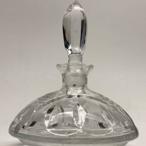 Clear glass Art Deco Perfume bottle 