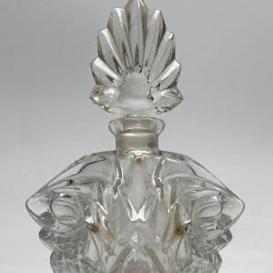 Clear glass Art Deco Perfume bottle 