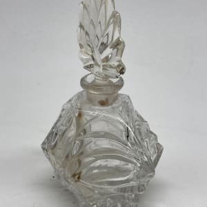 Clear glass Art Deco Perfume bottle 