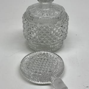 Clear glass Art Deco Perfume bottle 