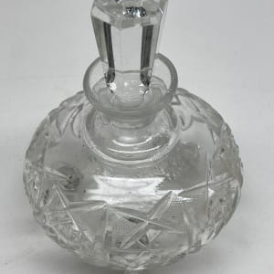 Clear glass Art Deco Perfume bottle 