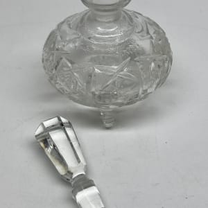 Clear glass Art Deco Perfume bottle 