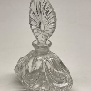 Clear glass Art Deco Perfume bottle 