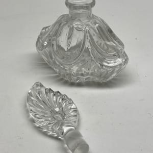 Clear glass Art Deco Perfume bottle 