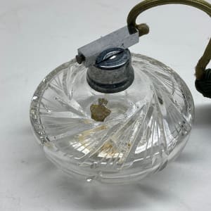 Clear glass Art Deco Perfume bottle with spray 