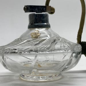 Clear glass Art Deco Perfume bottle with spray 