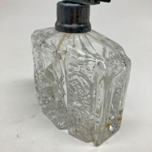 Clear glass Art Deco Perfume bottle with spray 