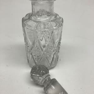 Clear glass Art Deco Perfume bottle 