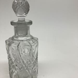 Clear glass Art Deco Perfume bottle 