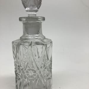 Clear glass Art Deco Perfume bottle 