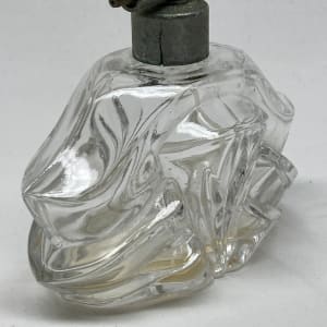 Clear glass Art Deco Perfume bottle with spray 