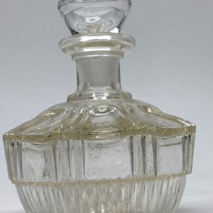 Clear glass Art Deco Perfume bottle 